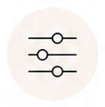 Line icon of adjustment sliders