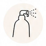 Line icon of a spray bottle