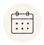 Line icon of a calendar